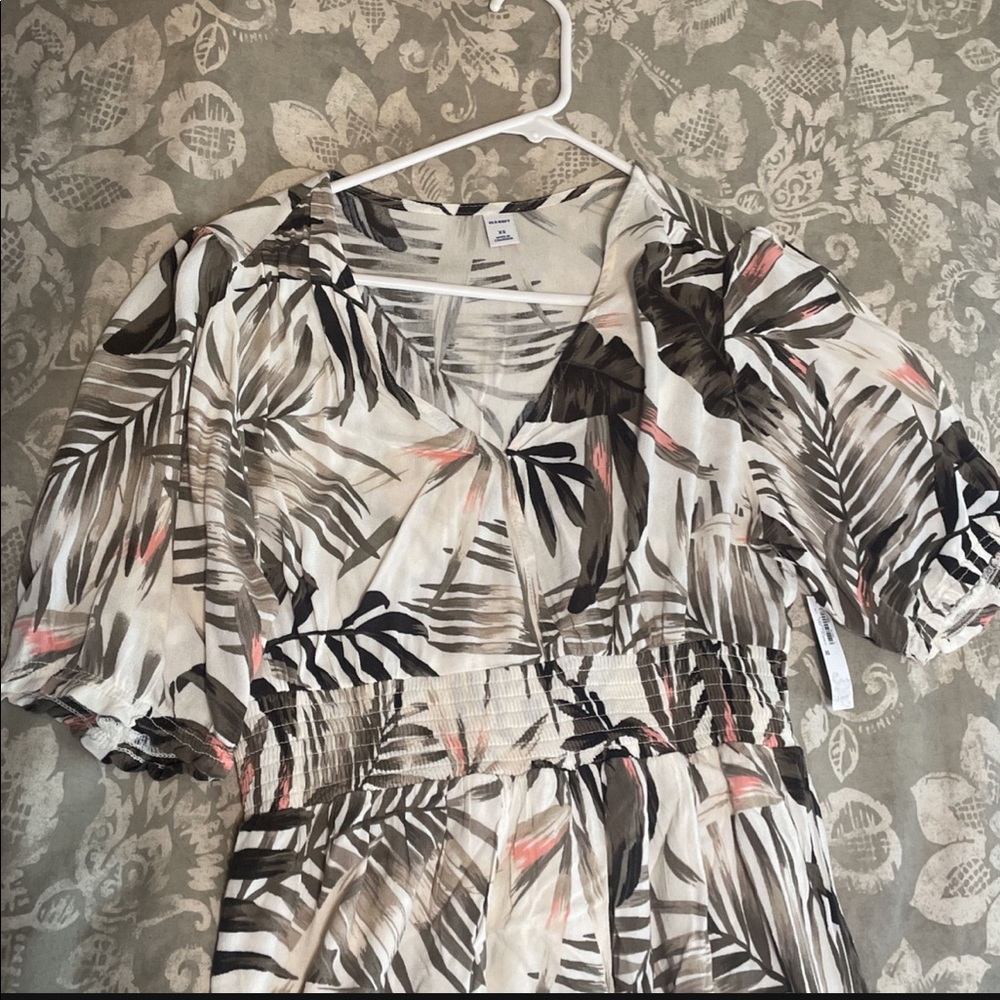 Old Navy tropical white dress
